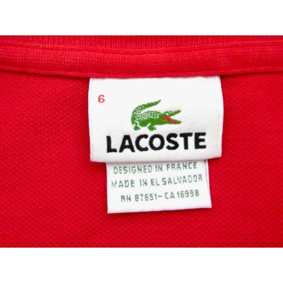 Lacoste Polo Shirt Short Sleeve Red SZ XL - Picture 15 of 16